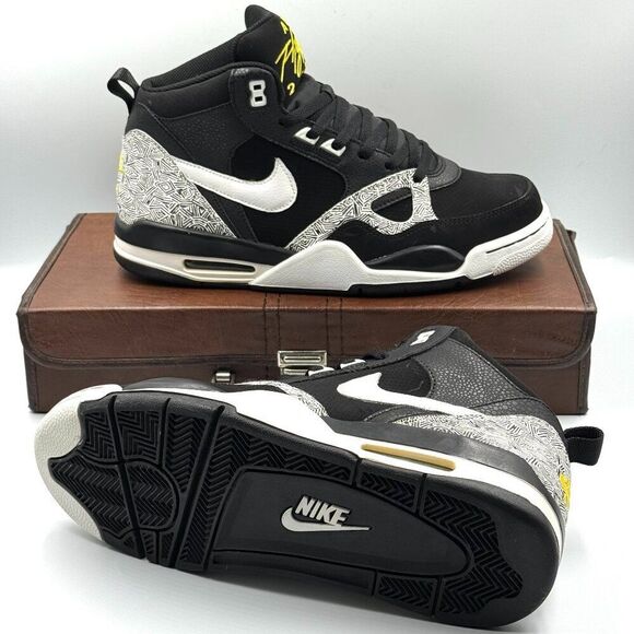 Nike Air Flight 13 Mid Black White Tour Yellow - Picture 5 of 10